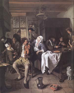 Jan Steen Interior of a Tavern (mk25 France oil painting art